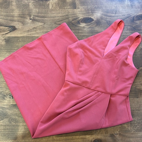 Pink Lily Dresses & Skirts - One Shoulder Cut Out Midi Dress